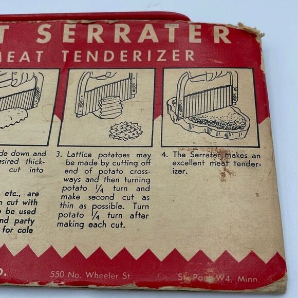 Vintage Huot Serrater and meat tenderizer in original packaging. - Picture 7 of 7
